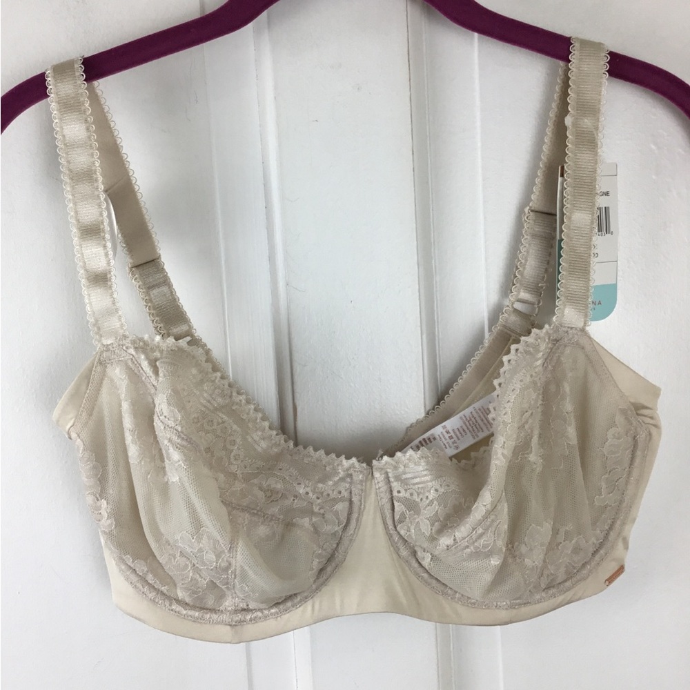 Dorina Bra 34DD Lace Unlined Underwire Demi NWT